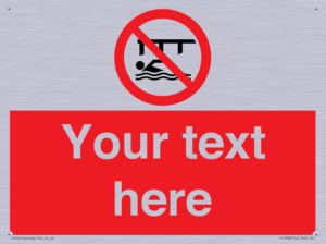 Custom Do not swim in the vicinity of piers